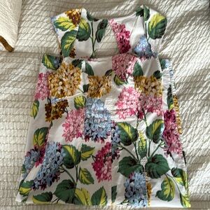 Anthropologie Midi dress scoop neck in hydrangeas